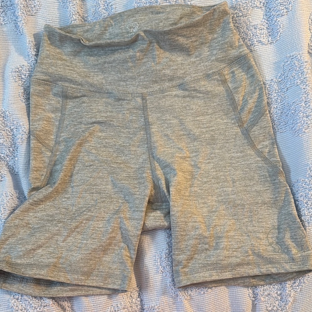 Ivory Ella Gray Bike Shorts for Active Comfort